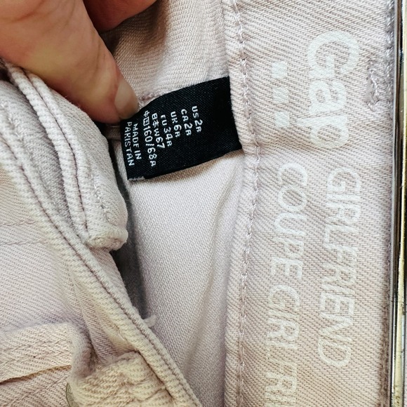 Gap Girlfriend Cropped Light Pink Jeans Size 2 - Picture 2 of 5